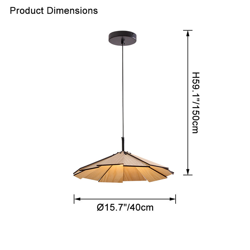 WOMO Petal Wood Pendant Light-WM2525