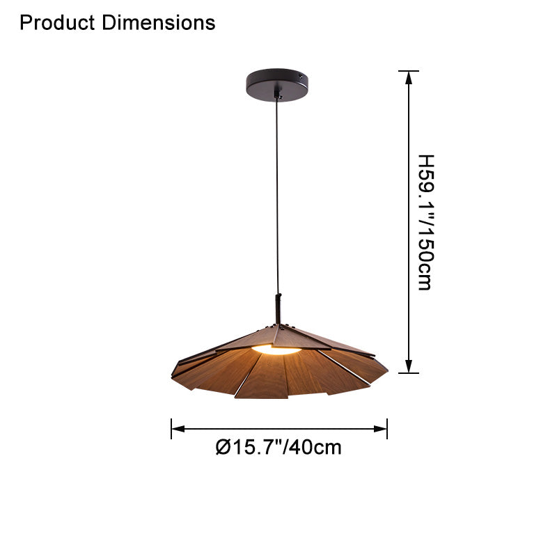 WOMO Petal Wood Pendant Light-WM2525
