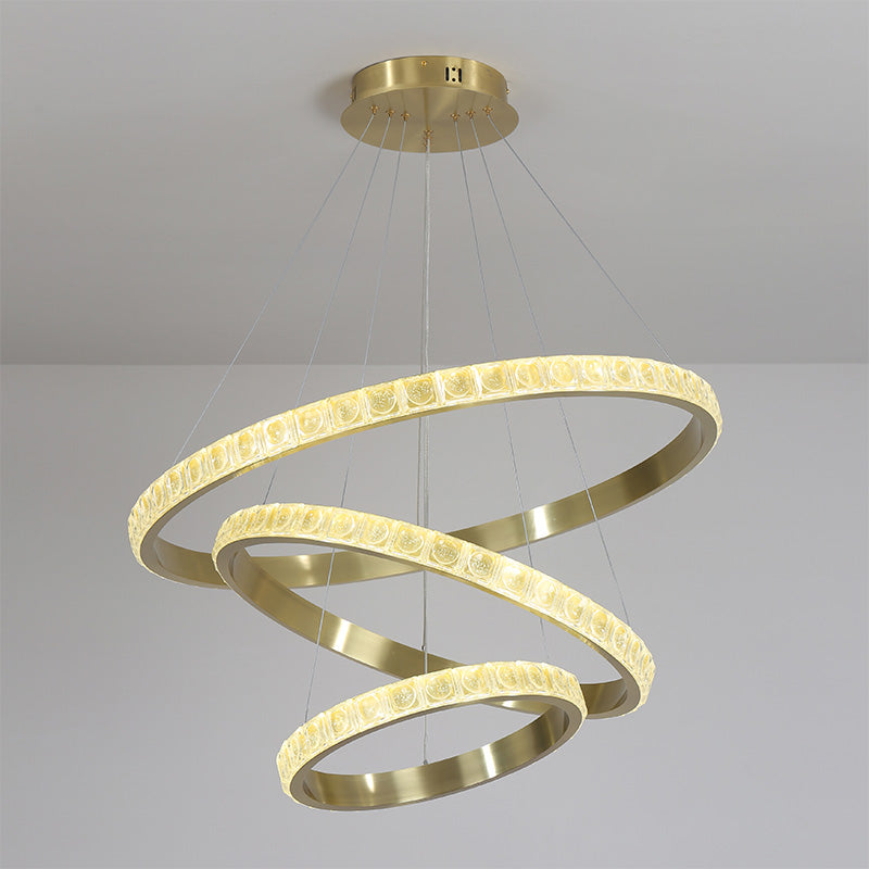 WOMO Tiered Ring Led Crystal Chandelier-WM2549b