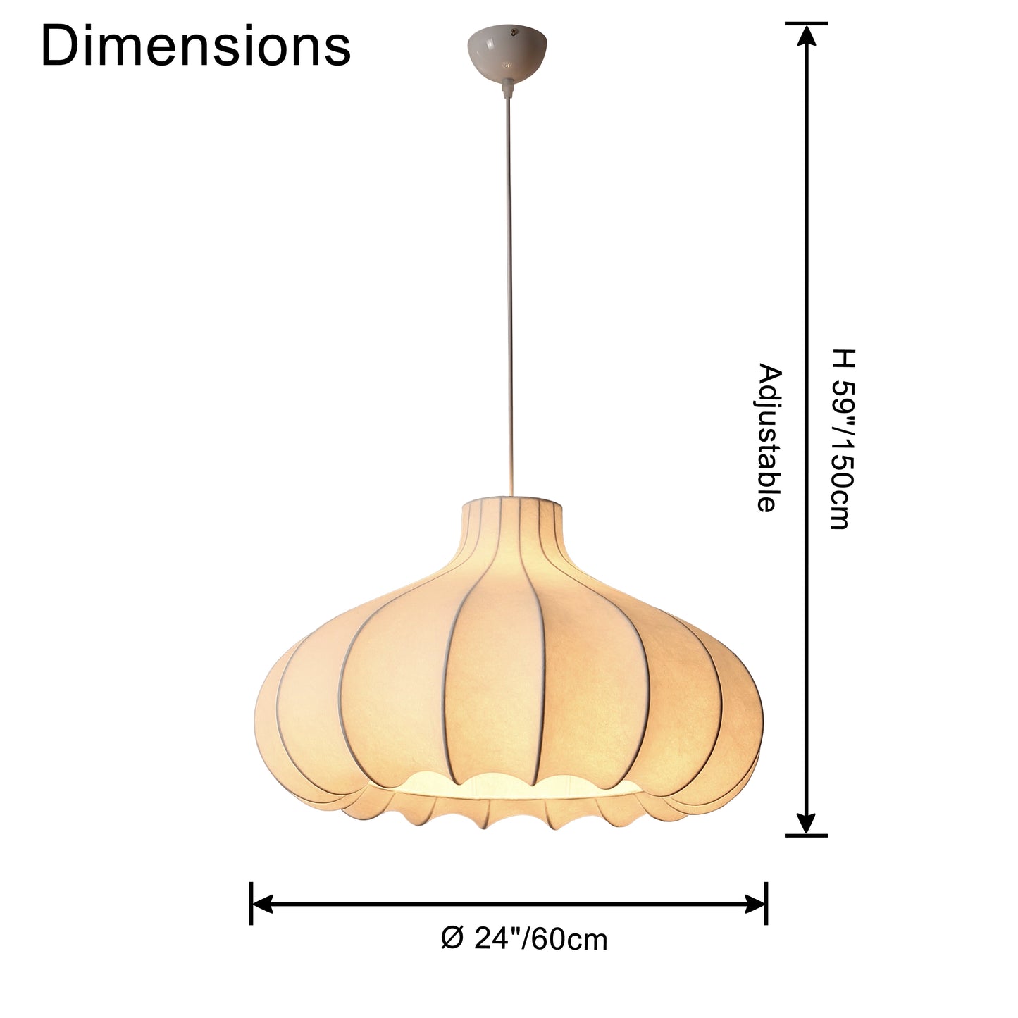 WOMO Pumpkin Silk Pendant Light-WM2568