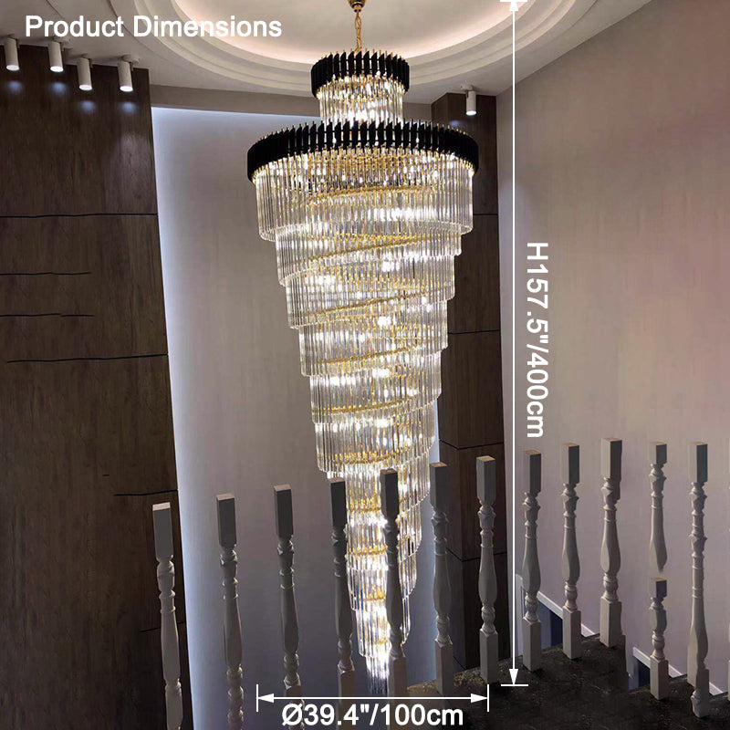 WOMO Cascading Crystal Prism Chandelier-WM2570