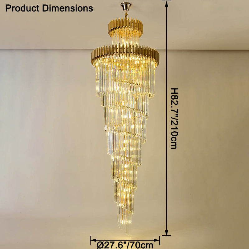 WOMO Cascading Crystal Prism Chandelier-WM2570