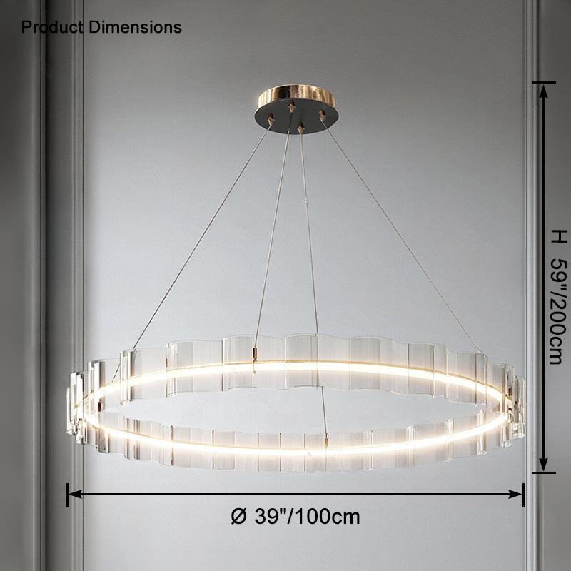 WOMO Acrylic Ring Led Chandelier-WM2604