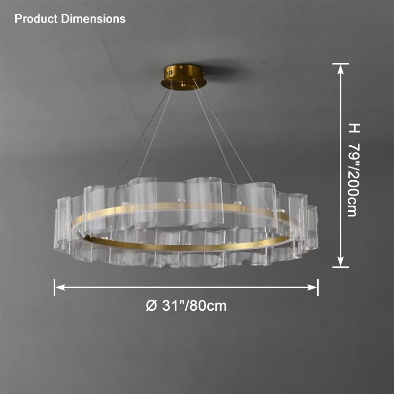 WOMO Acrylic Ring Led Chandelier-WM2604