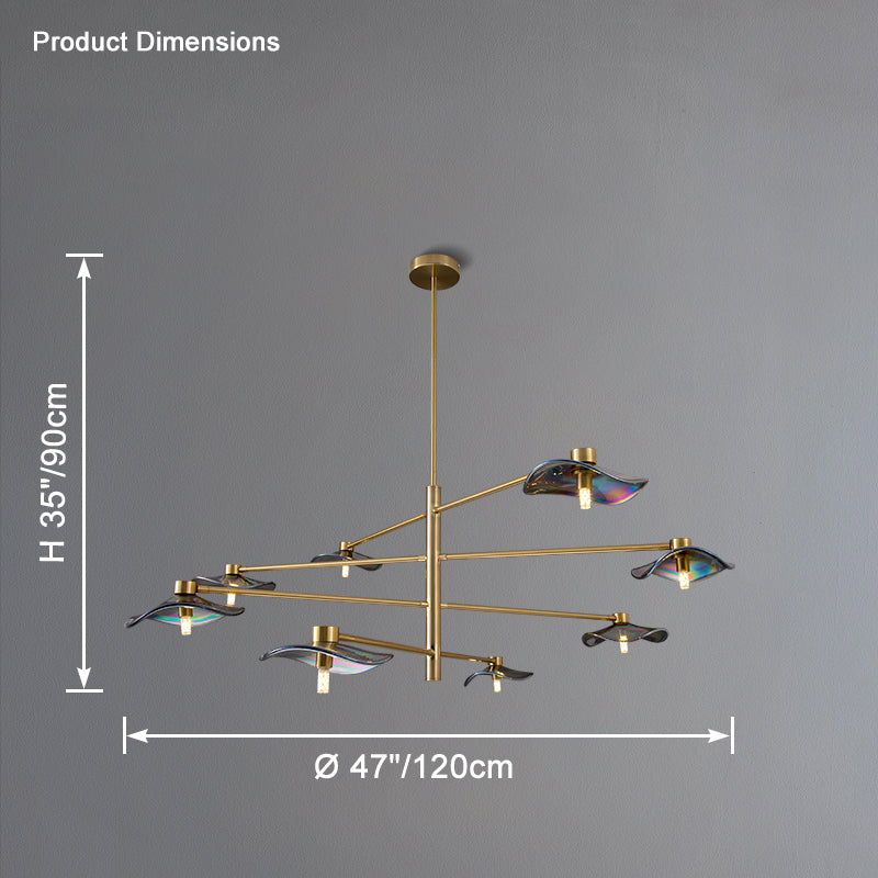 WOMO Lotus Leaf Arm Chandelier-WM2607