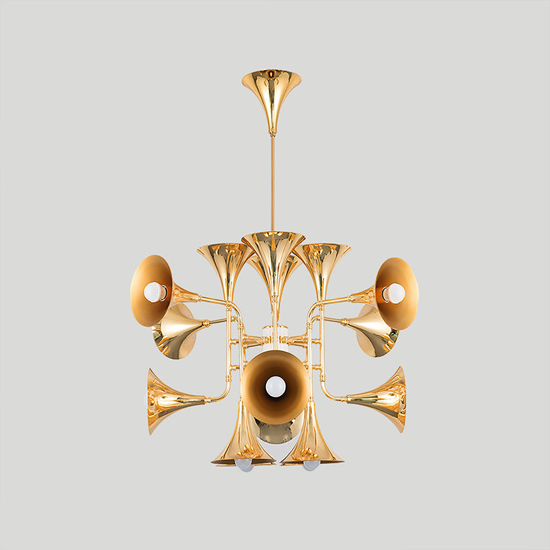 WOMO Gold Trumpet Art Deco Chandelier-WM2614