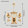 WOMO Vintage Kronleuchter Gold Wohnzimmer-WM2614 thumbnail