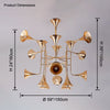 WOMO Vintage Kronleuchter Gold Wohnzimmer-WM2614 thumbnail