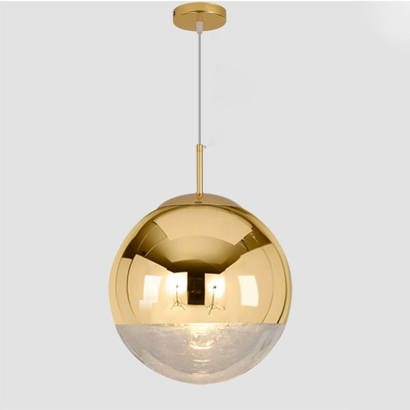 WOMO Gold Chrome Globe Pendant Light-WM2691