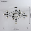 WOMO Sputnik Kronleuchter Wohnzimmer Modern Glas-WM2704 thumbnail
