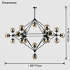 WOMO Sputnik Kronleuchter Wohnzimmer Modern Glas-WM2704 thumbnail