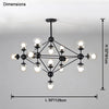 WOMO Sputnik Kronleuchter Wohnzimmer Modern Glas-WM2704 thumbnail