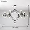 WOMO Sputnik Kronleuchter Wohnzimmer Modern Glas-WM2704 thumbnail