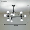 WOMO Sputnik Kronleuchter Wohnzimmer Modern Glas-WM2704 thumbnail