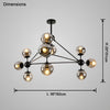 WOMO Sputnik Kronleuchter Wohnzimmer Modern Glas-WM2704 thumbnail