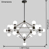 WOMO Sputnik Kronleuchter Wohnzimmer Modern Glas-WM2704 thumbnail