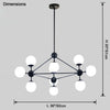 WOMO Sputnik Kronleuchter Wohnzimmer Modern Glas-WM2704 thumbnail