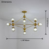 WOMO Sputnik Kronleuchter Wohnzimmer Modern Glas-WM2704 thumbnail