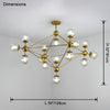 WOMO Sputnik Kronleuchter Wohnzimmer Modern Glas-WM2704 thumbnail