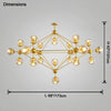 WOMO Sputnik Kronleuchter Wohnzimmer Modern Glas-WM2704 thumbnail