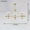 WOMO Sputnik Kronleuchter Wohnzimmer Modern Glas-WM2704 thumbnail
