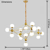 WOMO Sputnik Kronleuchter Wohnzimmer Modern Glas-WM2704 thumbnail