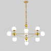 WOMO Sputnik Kronleuchter Wohnzimmer Modern Glas-WM2704 thumbnail