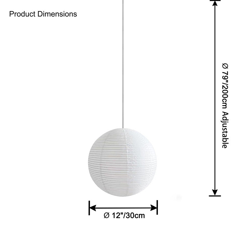 WOMO Rice Paper Globe Pendant Light-WM2722