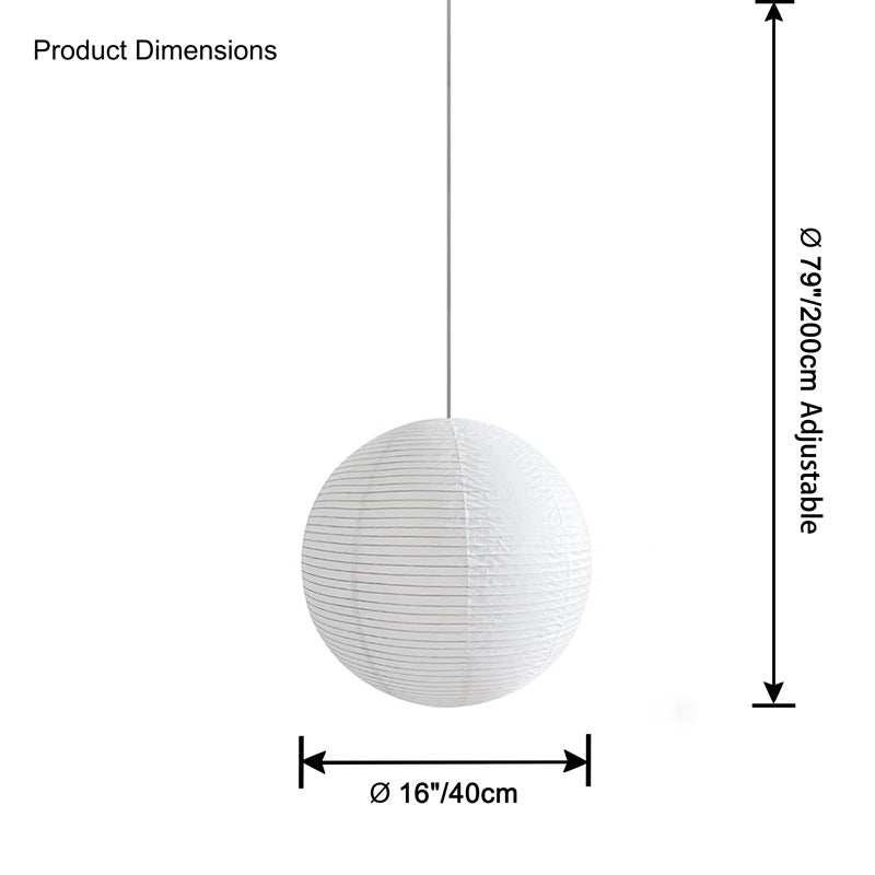 WOMO Rice Paper Globe Pendant Light-WM2722