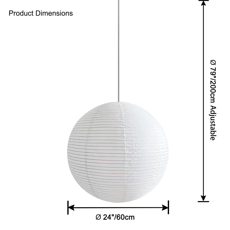 WOMO Rice Paper Globe Pendant Light-WM2722