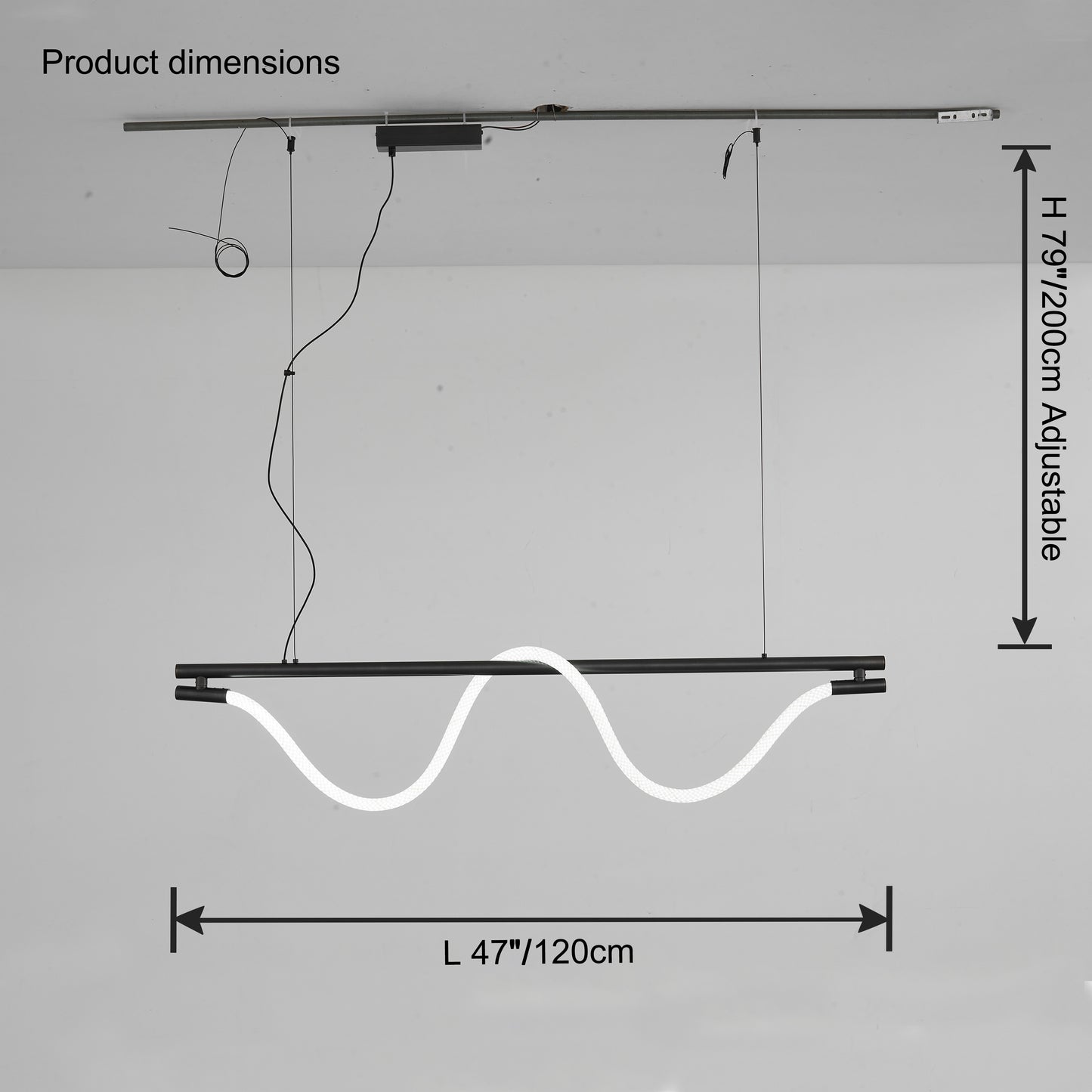 WOMO Rope Led Linear Chandelier-WM2742
