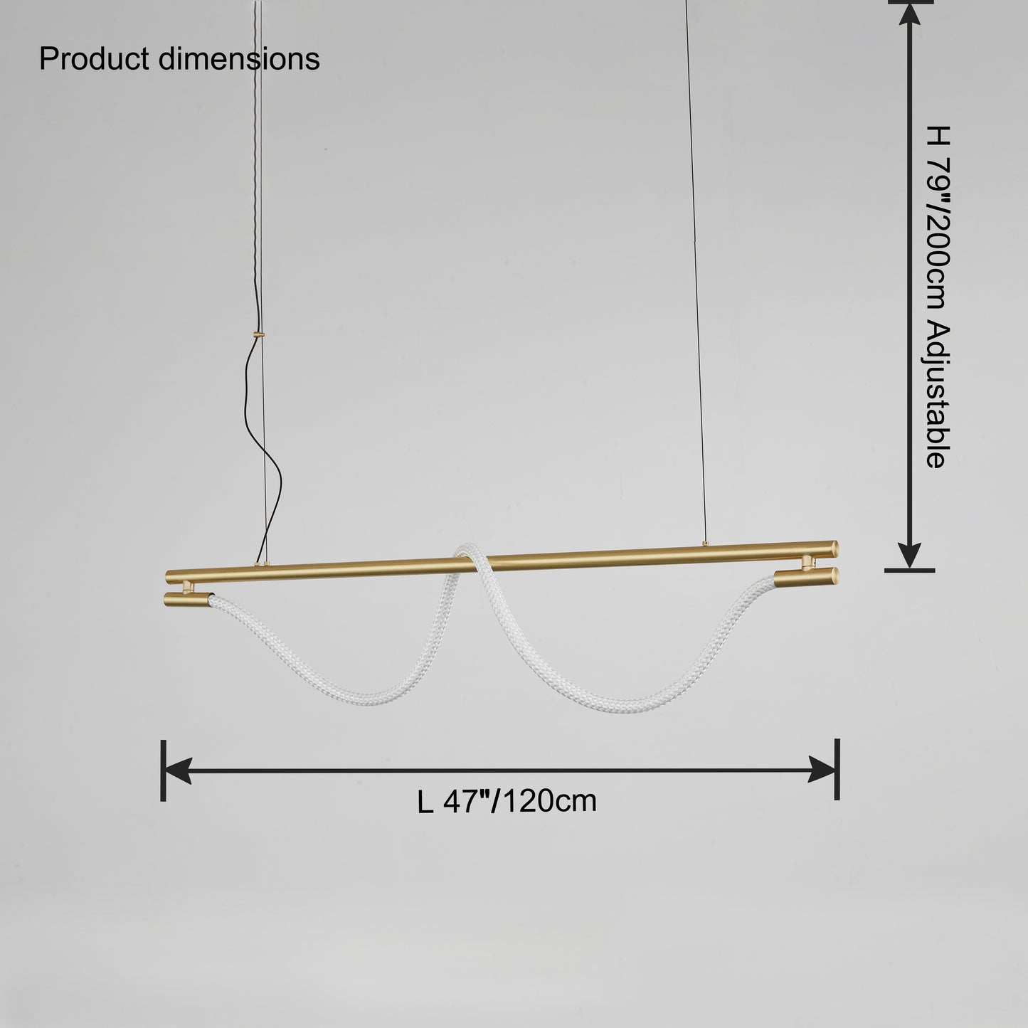 WOMO Rope Led Linear Chandelier-WM2742