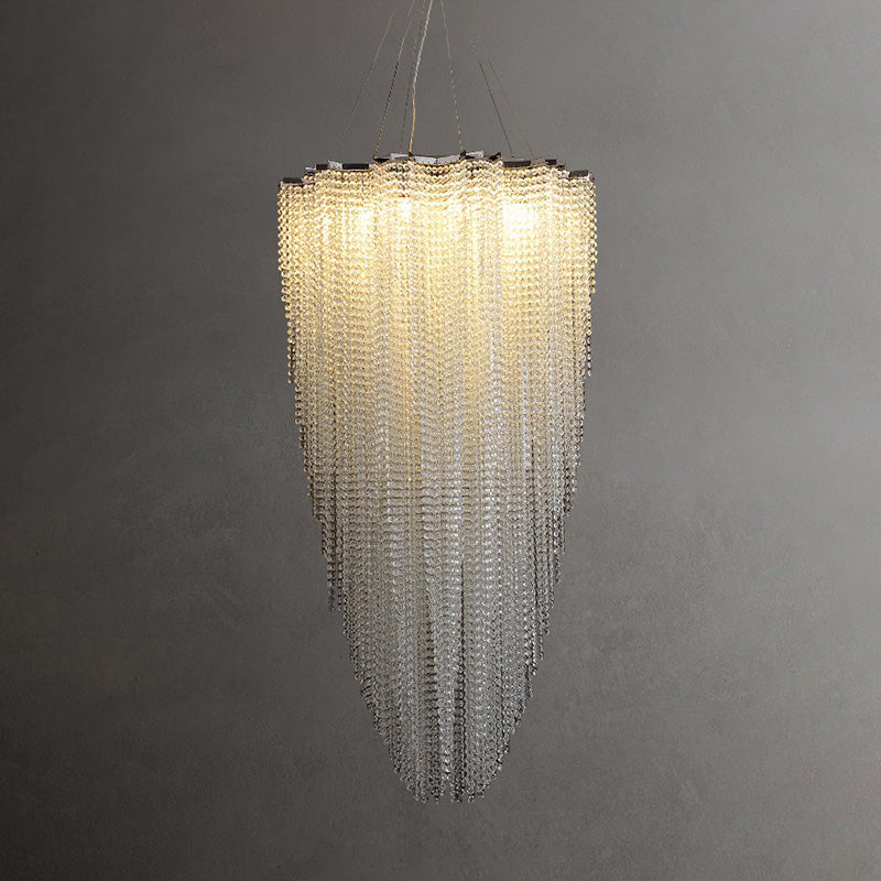 WOMO Cascading Crystal Foyer Chandelier-WM2750