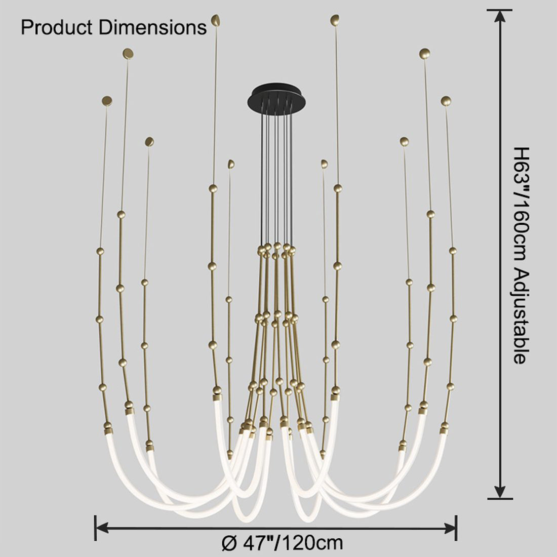 WOMO Bamboo Rope LED Chandelier-WM2752
