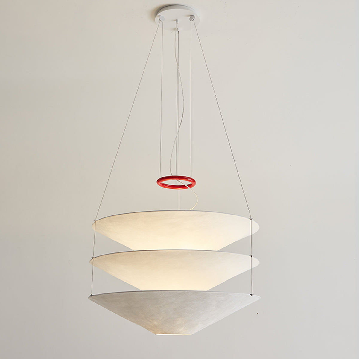WOMO Layered Cone Rice Paper Pendant Lamp - WM2775