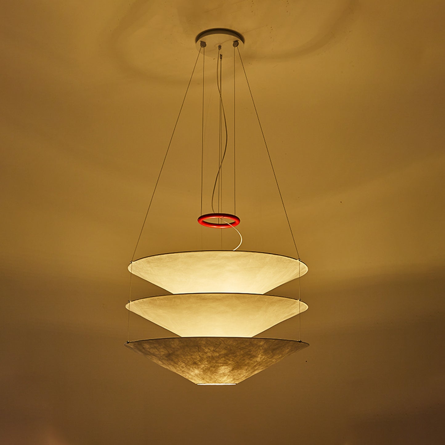 WOMO Tiered Cone Rice Paper Pendant Light-WM2775