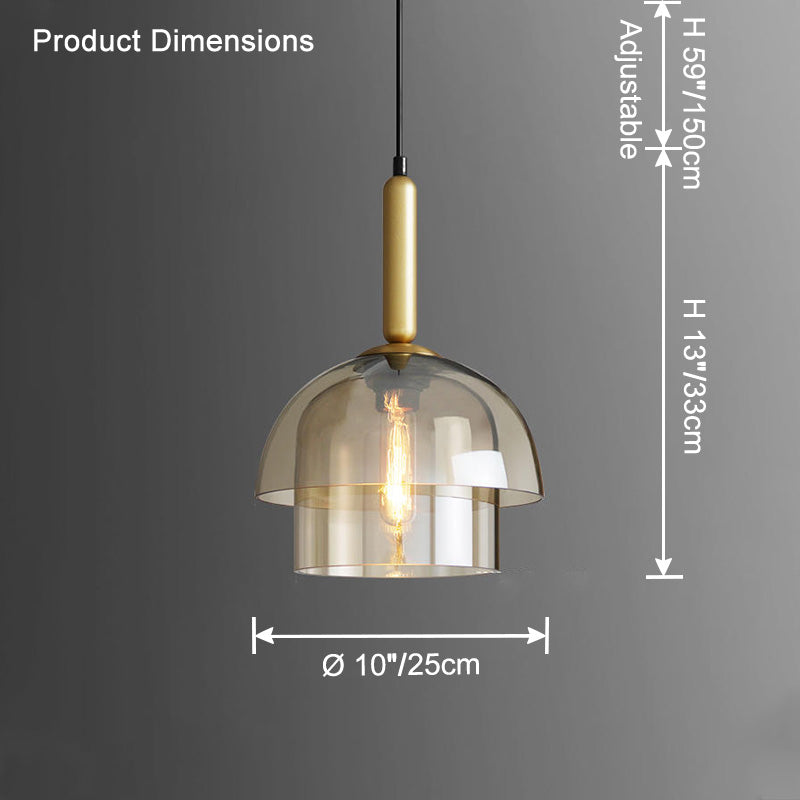 WOMO Glass Bell Pendant Light-WM2789