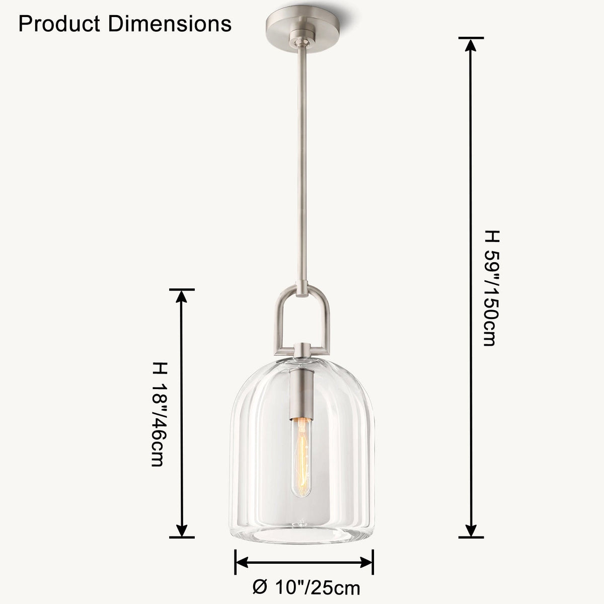 WOMO Modern Glass Pendant Light - WM2898
