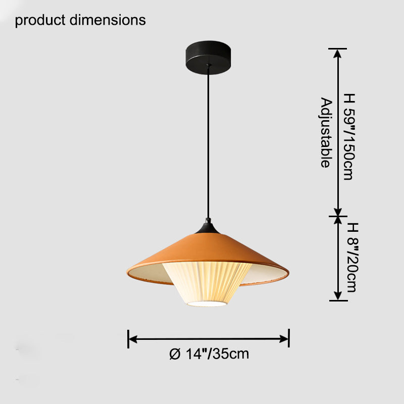 WOMO Leather Cone Pendant Light-WM2952