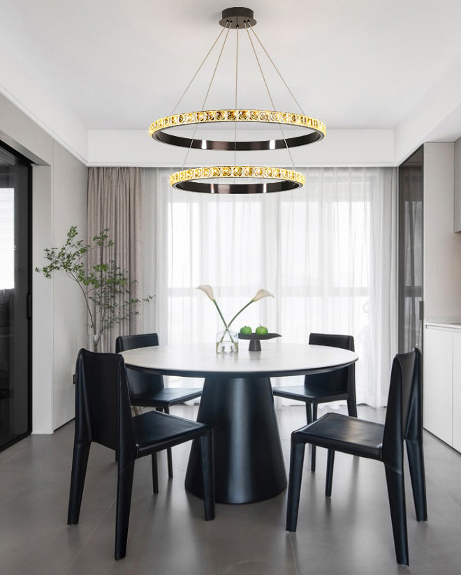 WOMO Tiered Ring Led Crystal Chandelier-WM2549b
