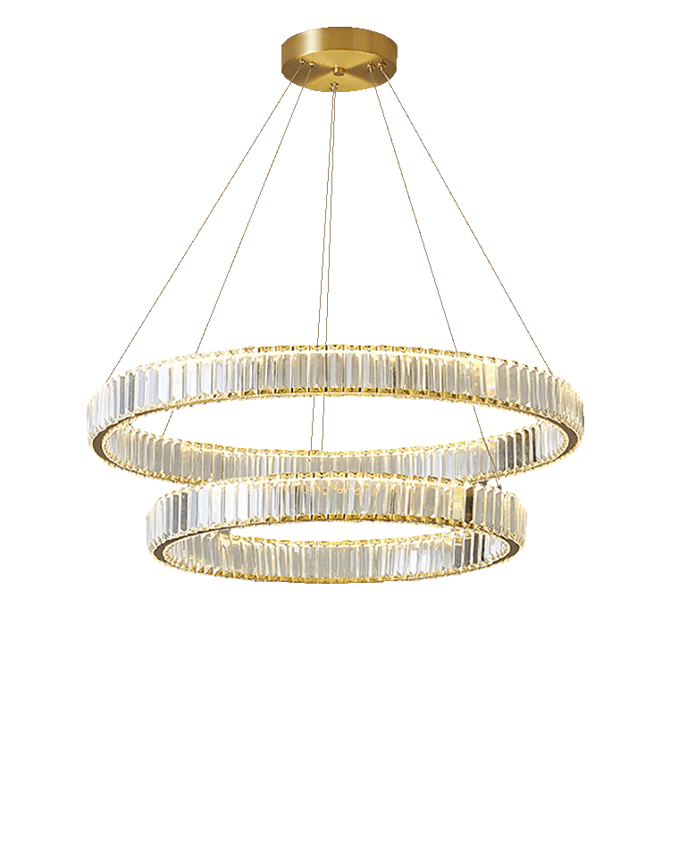 WOMO 2 Tier Circular Crystal Chandelier-WM2192