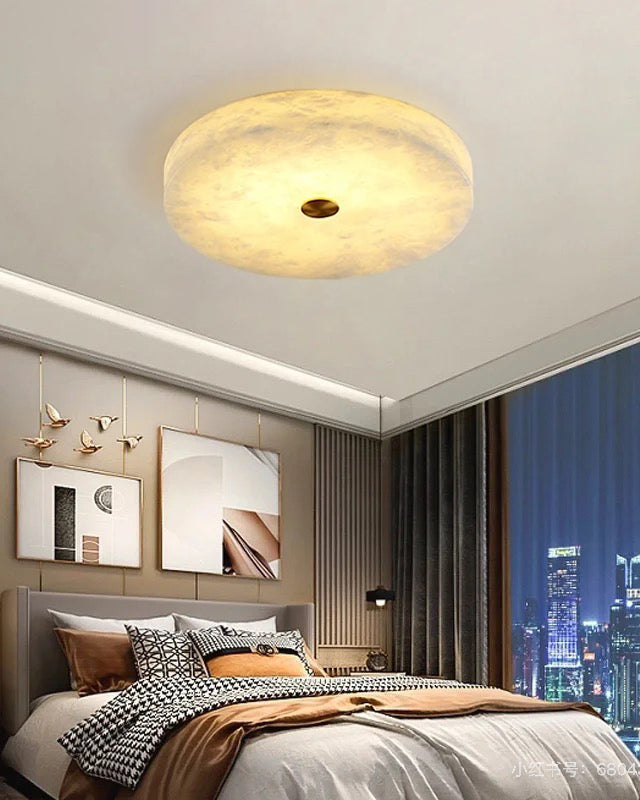 WOMO Modern Round Alabaster Ceiling Light-WM1118