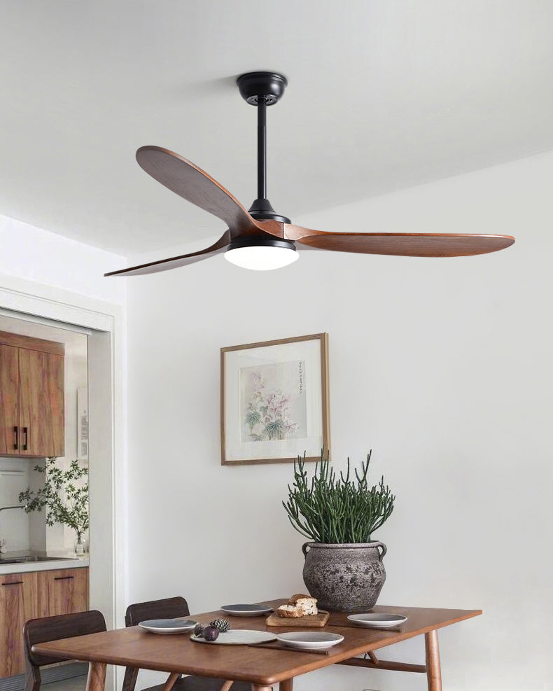 WOMO Large Wood Ceiling Fan with Light - WM5161