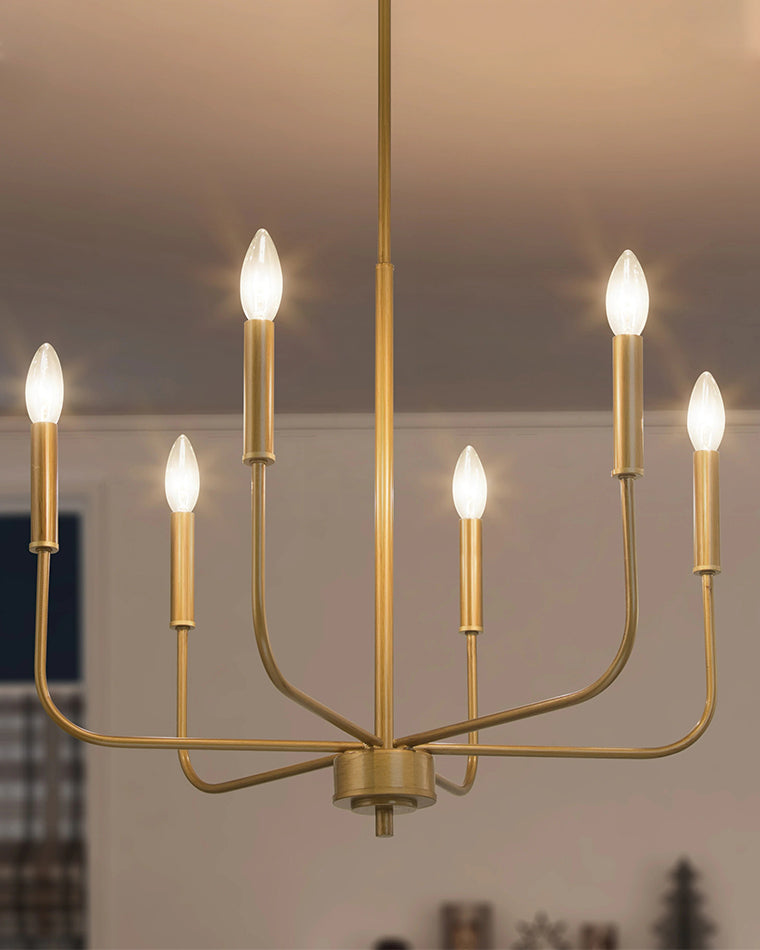 WOMO Gold Candlestick Chandelier-WM2509