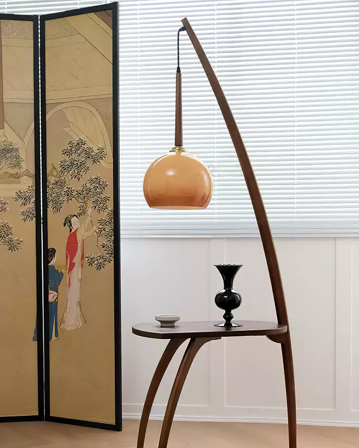 Suspension WOMO en bois avec tablette WM7130