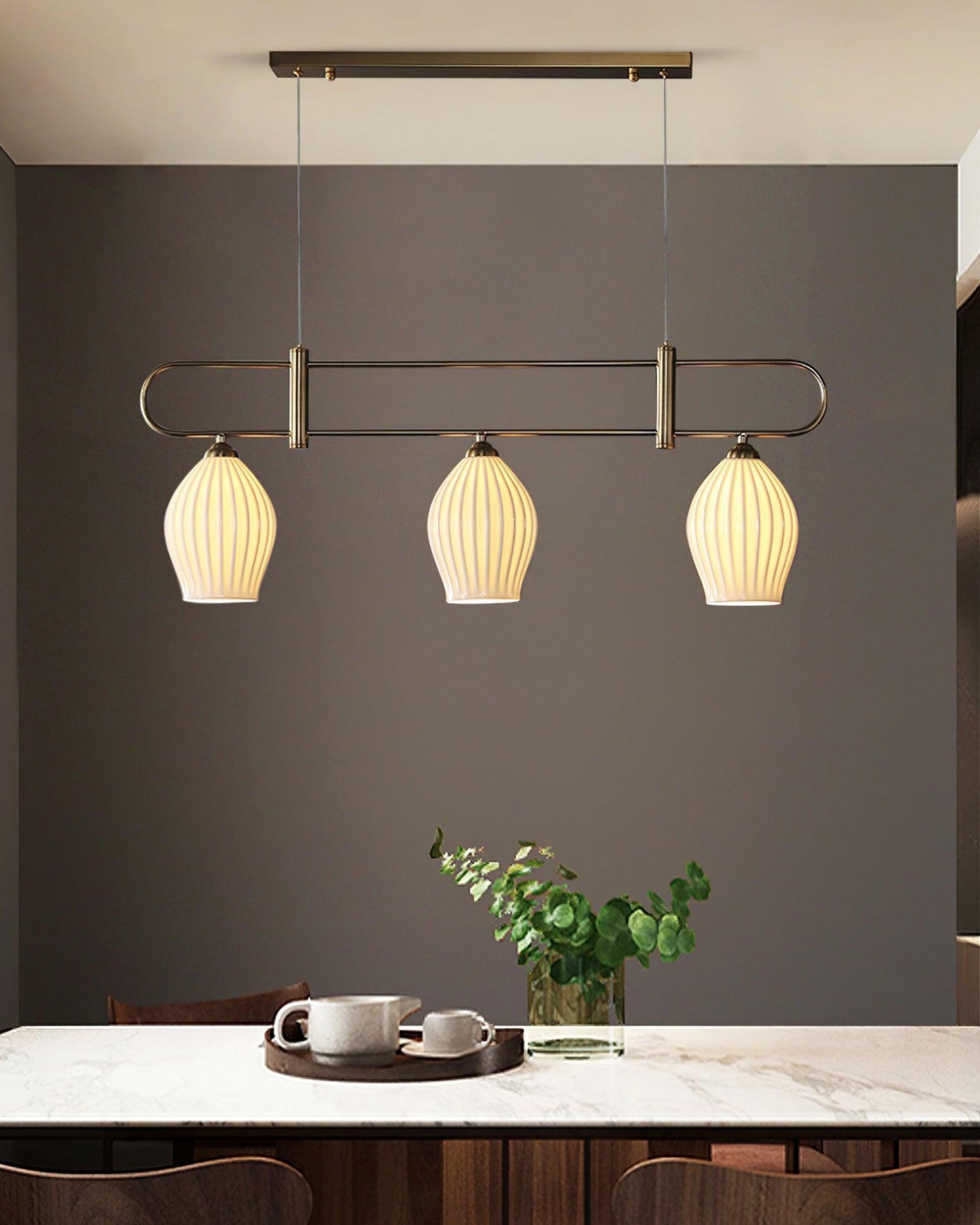 WOMO Ceramic Bud Linear Chandelier-WM2121b