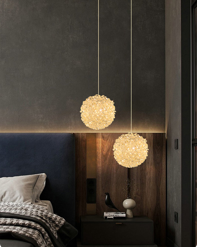 WOMO Small Crystal Globe Pendant Light-WM2367
