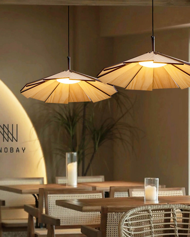 WOMO Petal Wood Pendant Light-WM2525
