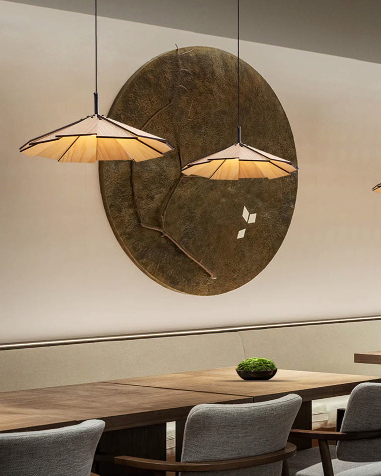 WOMO Petal Wood Pendant Light-WM2525
