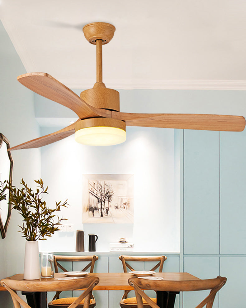 WOMO 3 Wood Blade Ceiling Fan Lamp - WM5174